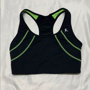 Danskin Neon Green and Black Sports Bra Size Small